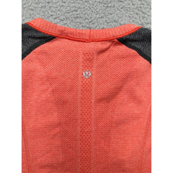 Lululemon Swiftly tech salmon and gray capped sleeve sz 8 - Picture 8 of 8